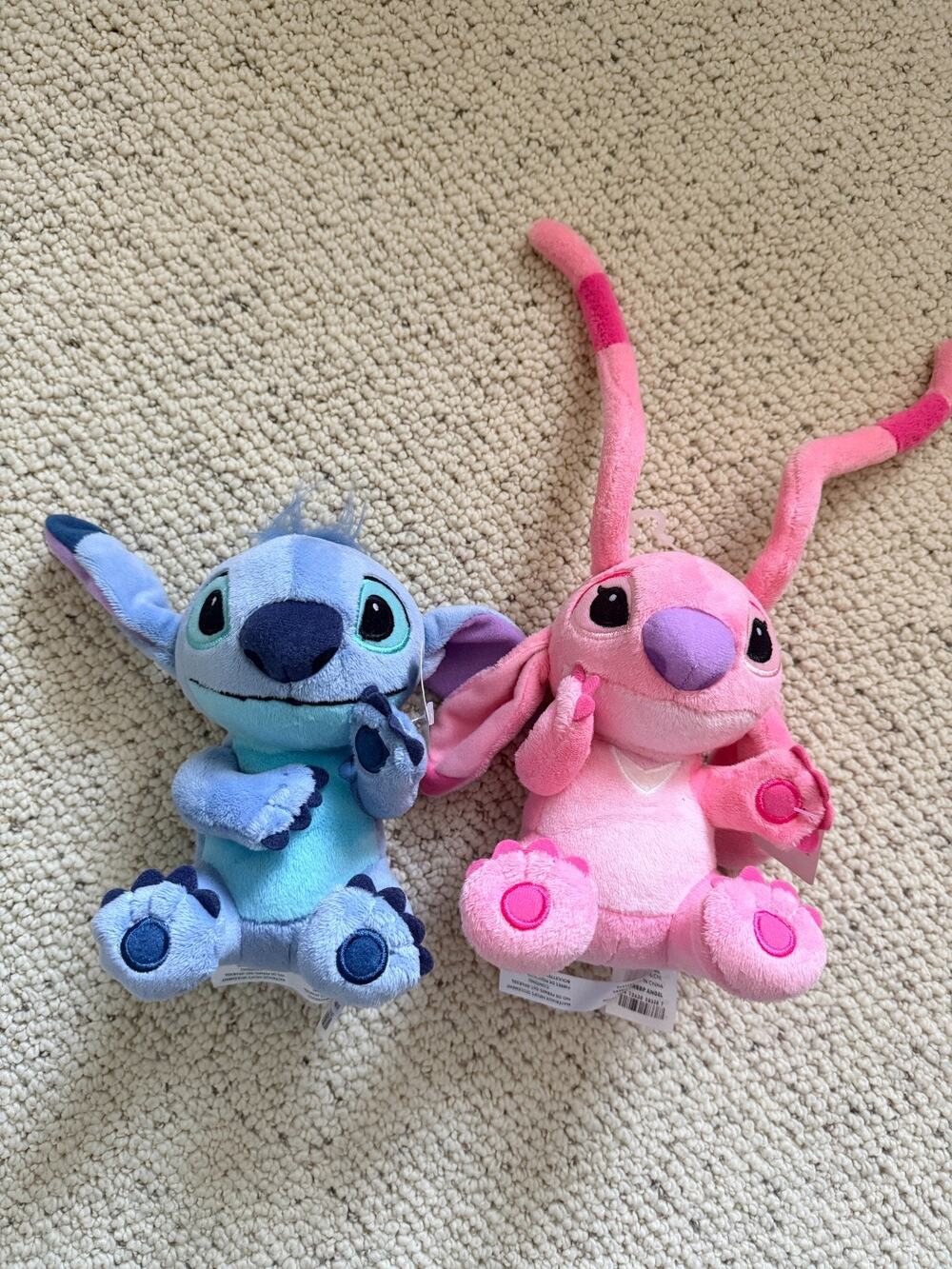 Disney Store Stitch and Angel Mini Bean Plush Set NWT Lilo Stitch Couple Pair